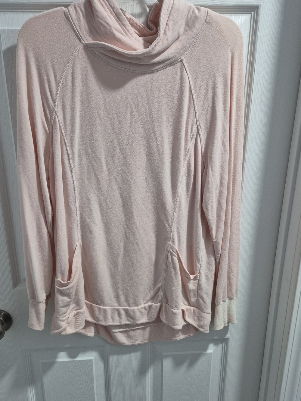 Yogalicious Pale Pink Cowl Neck Pullover Sweater